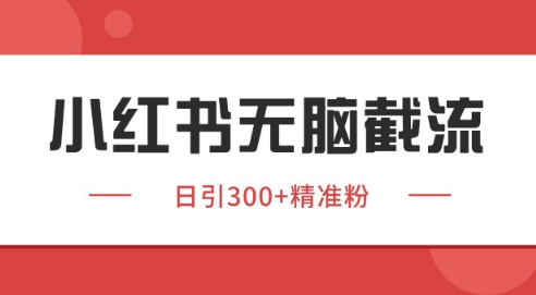 小红书截流同行客源，独家野路子获客玩法 日引200+暴力获客【揭秘】-如意资源网