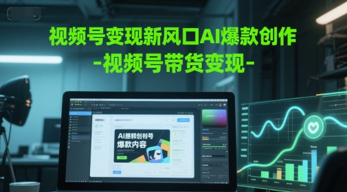 视频号变现新风口AI爆款创作-视频号带货变现-如意资源网