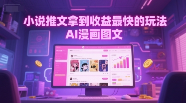 小说推文拿到收益最快的玩法，AI漫画图文-如意资源网