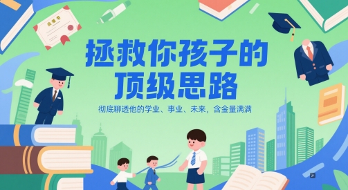 付费文章：拯救你孩子的顶级思路，彻底聊透他的学业、事业、未来，含金量满满-如意资源网