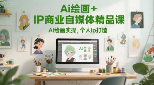 Ai绘画+IP商业自媒体精品课，Ai绘画实操，个人ip打造-如意资源网