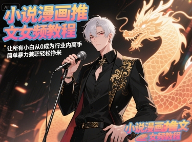 小说漫画推文女频教程，让所有小白从0成为行业内高手，简单暴力兼职轻松挣米-如意资源网