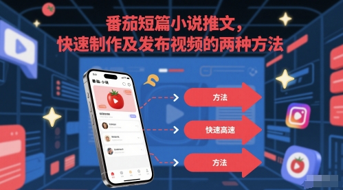 番茄短篇小说推文，快速制作及发布视频的两种方法-如意资源网