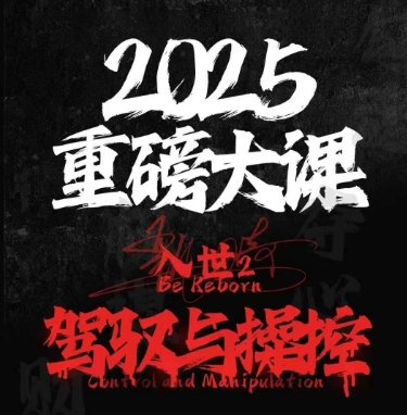2025重磅大课，入世2，驾驭与控制-如意资源网